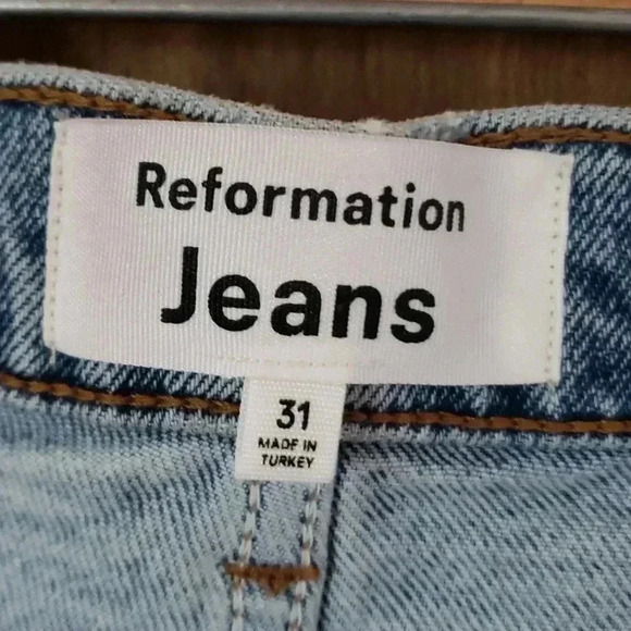 Reformation Liza High Straight Jean Size 31 NWT - Picture 10 of 10
